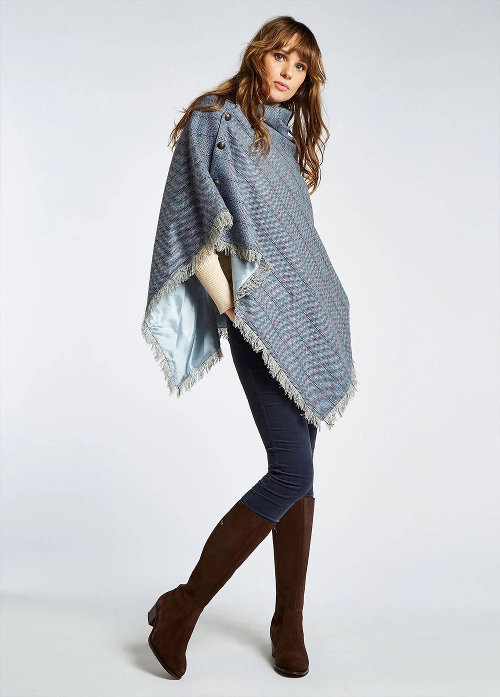 tweed poncho