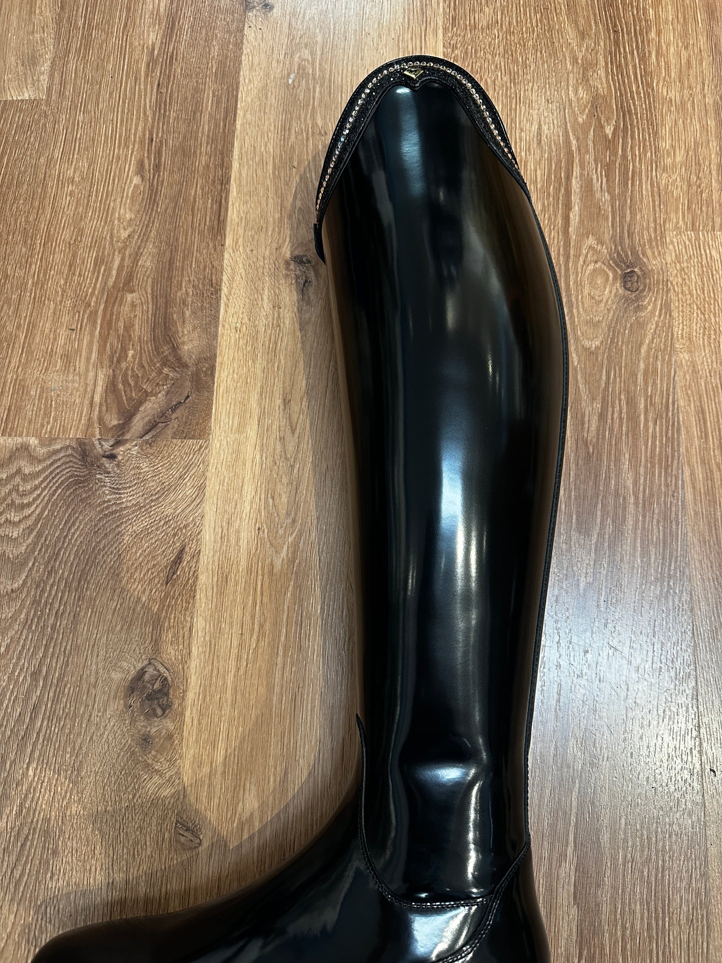 DE NIRO BELLINI DRESSAGE TALL BOOT WITH GALA BLACK & CRYSTAL TOP
