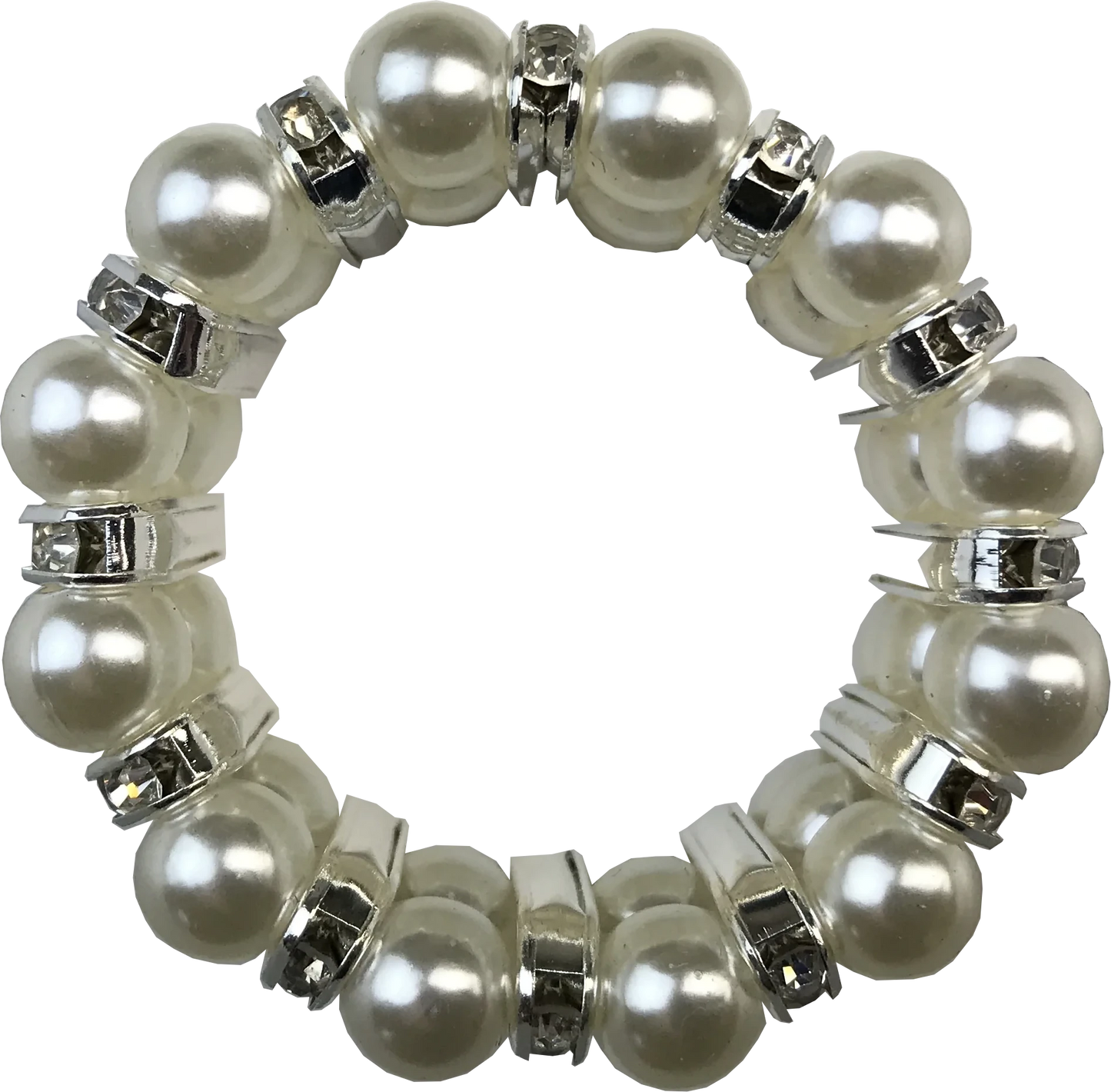 HAMAG 3 STRAND PEARL & DIAMANTE HAIR SCRUNCHIE