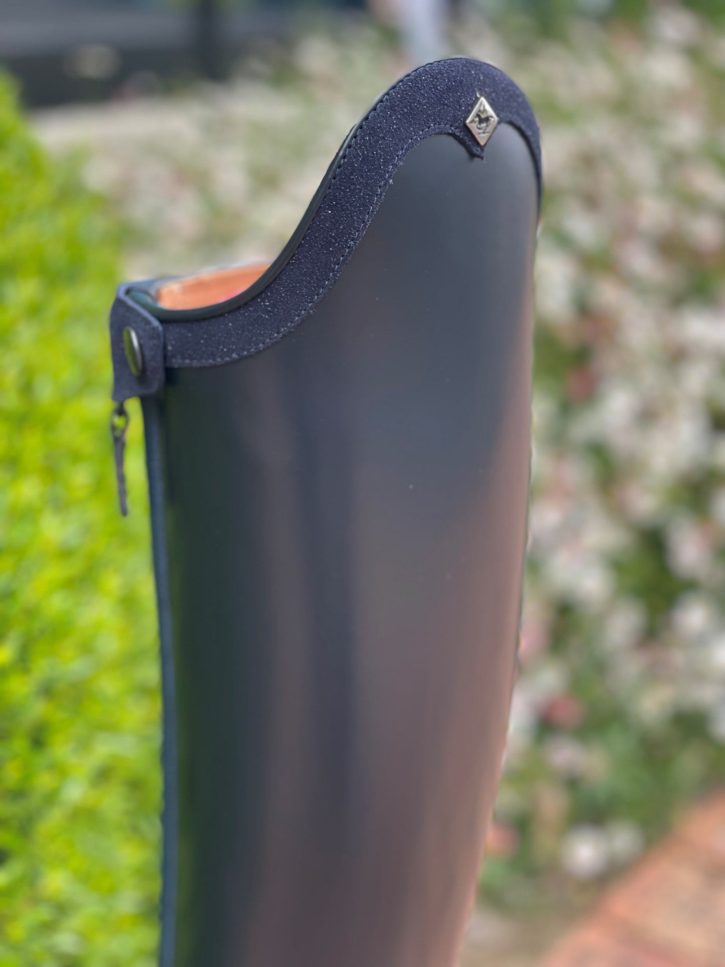 DENIRO BELLINI DRESSAGE TALL BOOT - BRUSHED NAVY WITH BLUE STARDUST TOP