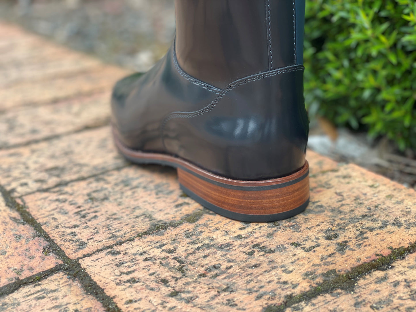 DENIRO BELLINI DRESSAGE TALL BOOT - BRUSHED NAVY WITH BLUE STARDUST TOP