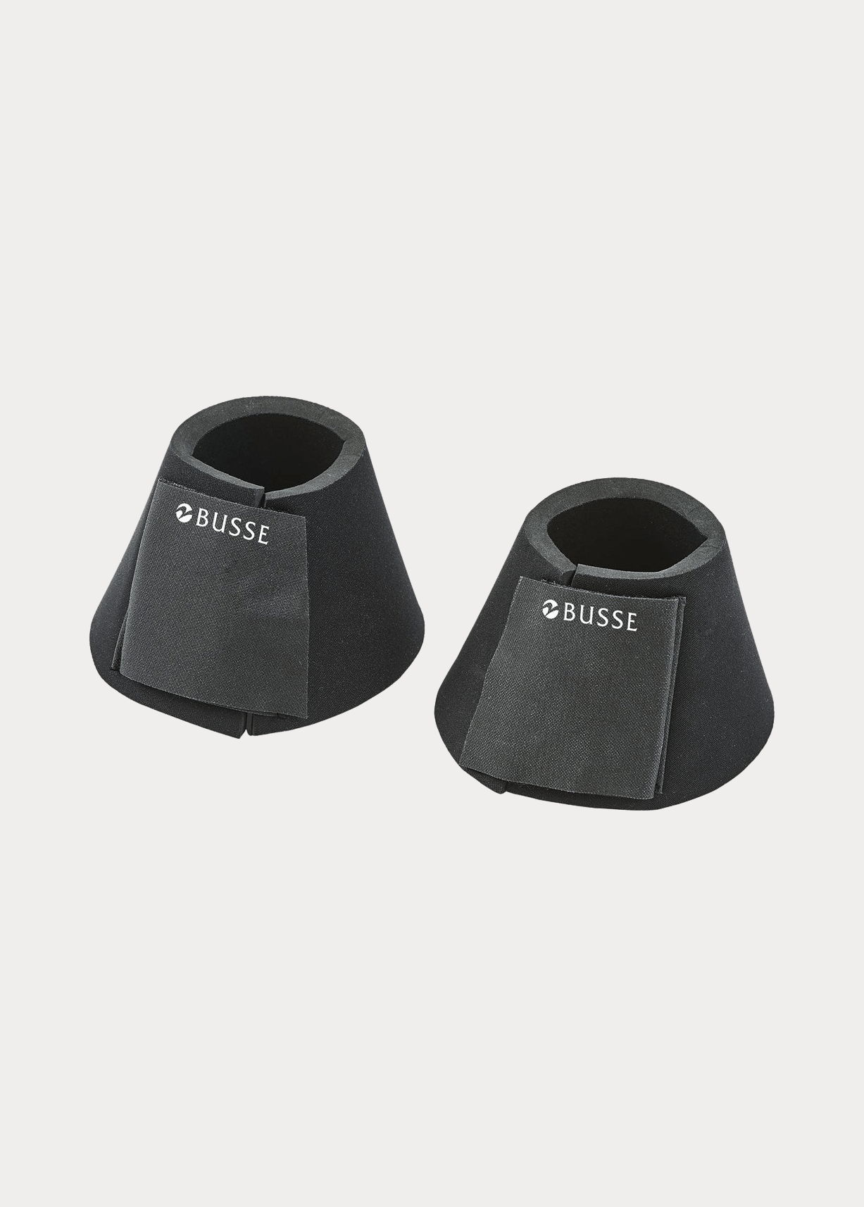 Black synthetic rubber bell boots