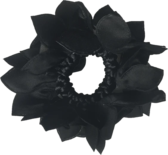 HAMAG ROSE PETAL HAIR SCRUNCHIE WITH CRYSTALS