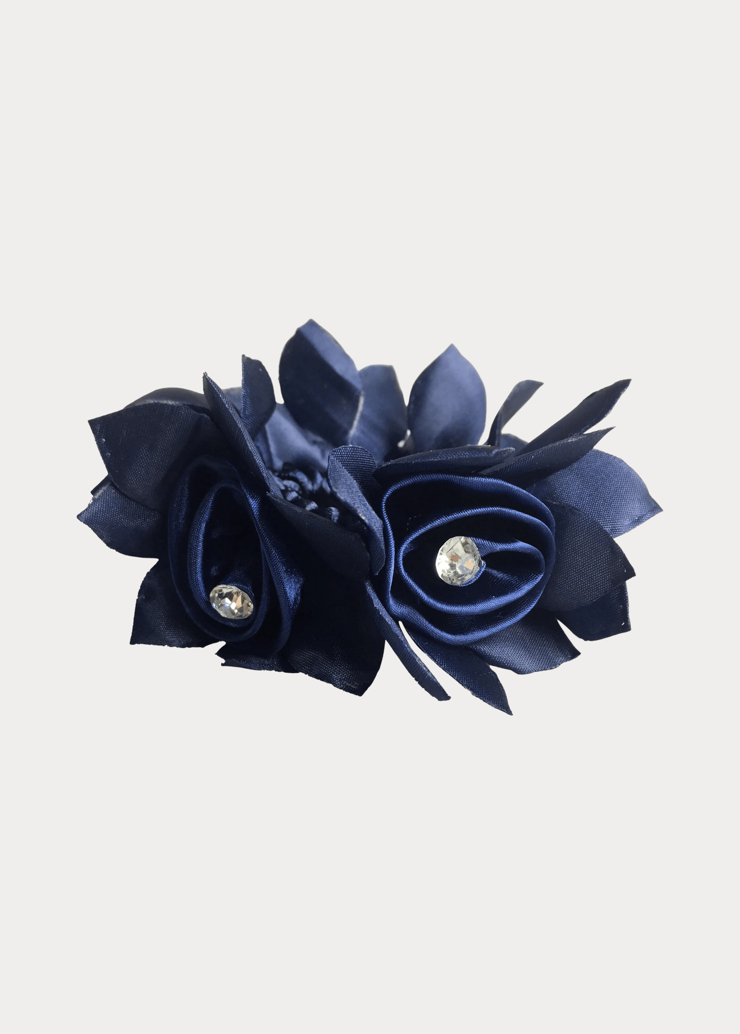 HAMAG ROSE PETAL HAIR SCRUNCHIE WITH CRYSTALS