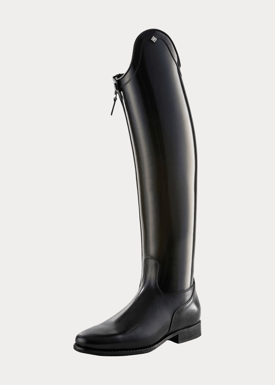Black matte leather tall boot