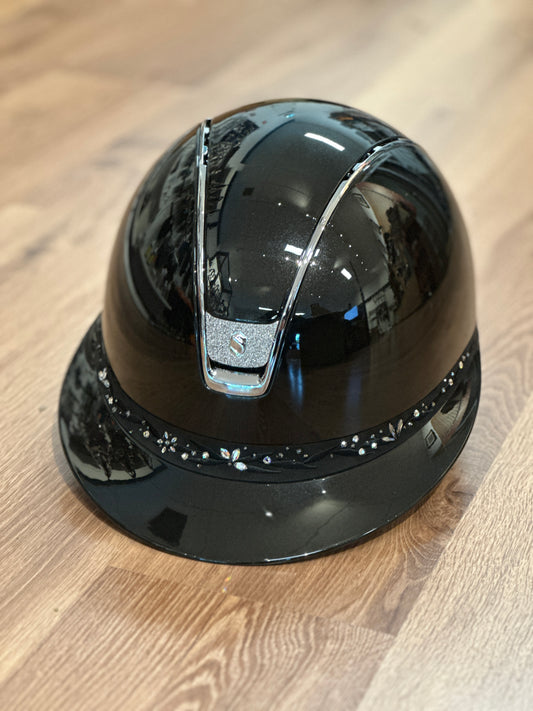SAMSHIELD CUSTOM MISS SHIELD 2.0 BLACK FLOWER SWAROVSKI CRYSTAL BLAZON