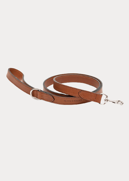 MUTTS & HOUNDS - TAN LEATHER DOG LEAD
