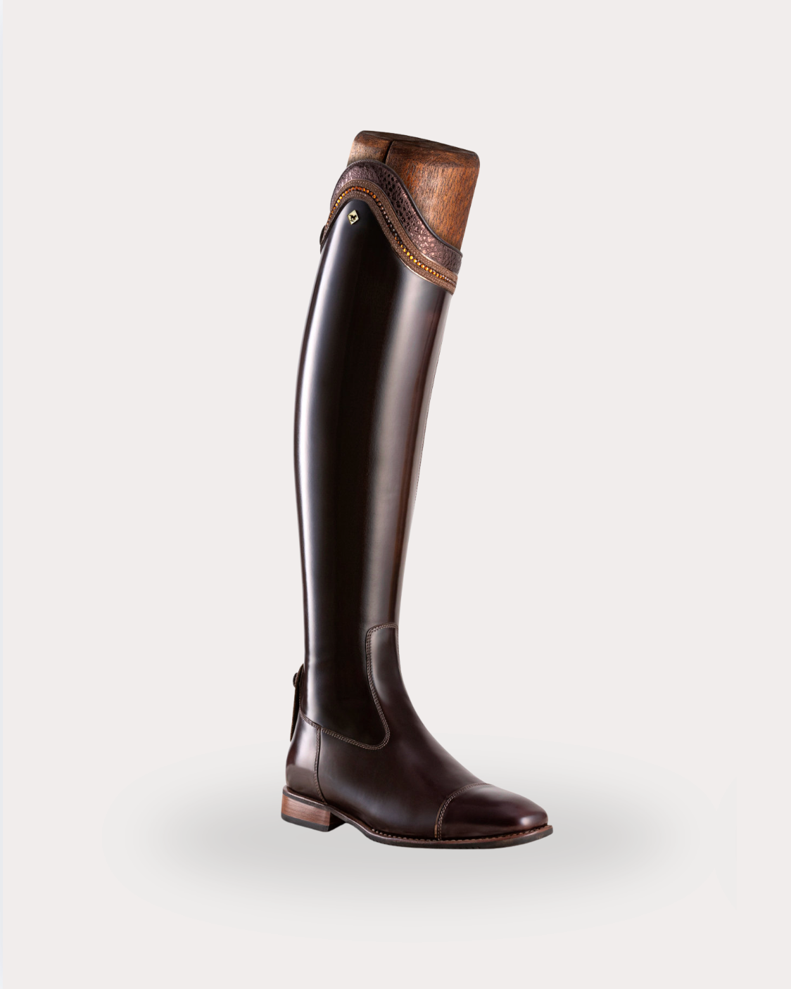 DeNiro S3601 Tall Dressage Boot - Brushed Brown & Piccolo top