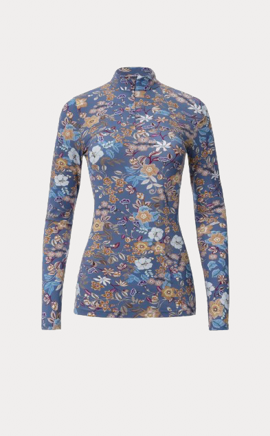 LAGUSO TRAINING SHIRT - CARLOTTA FLOWERS BLUE