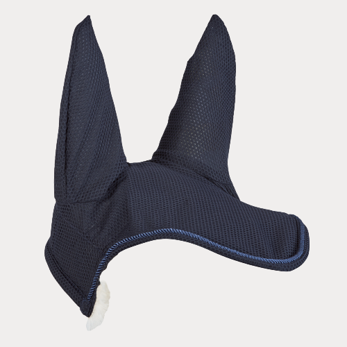Mesh fly veil with fleece on poll