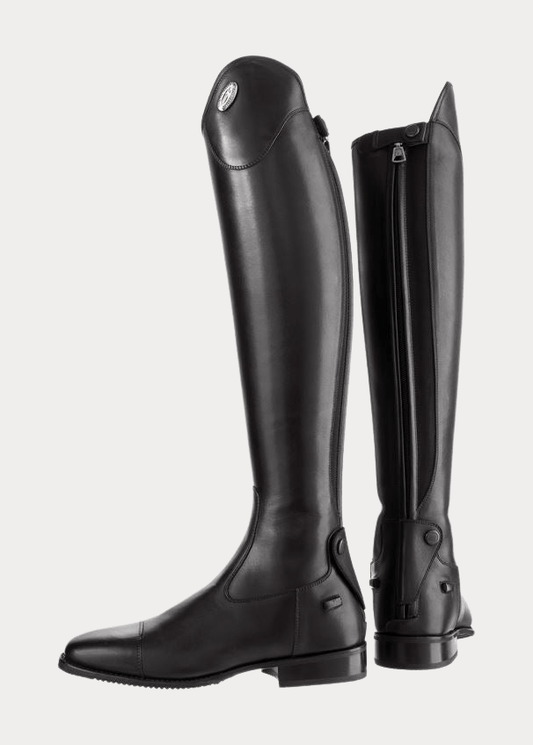 Matte black tall boot