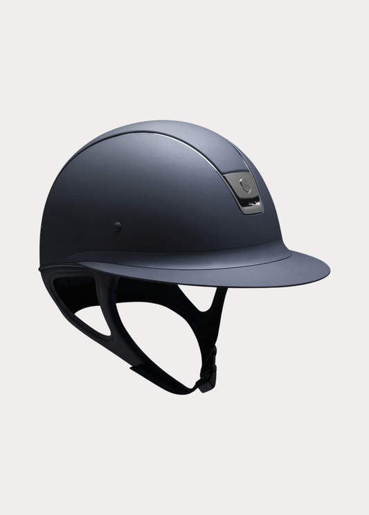 Navy wide brimmed helmet