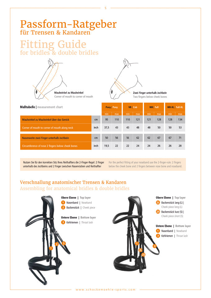 SCHOCKEMÖHLE SPORTS ANATOMIC DOUBLE BRIDLE - VENICE