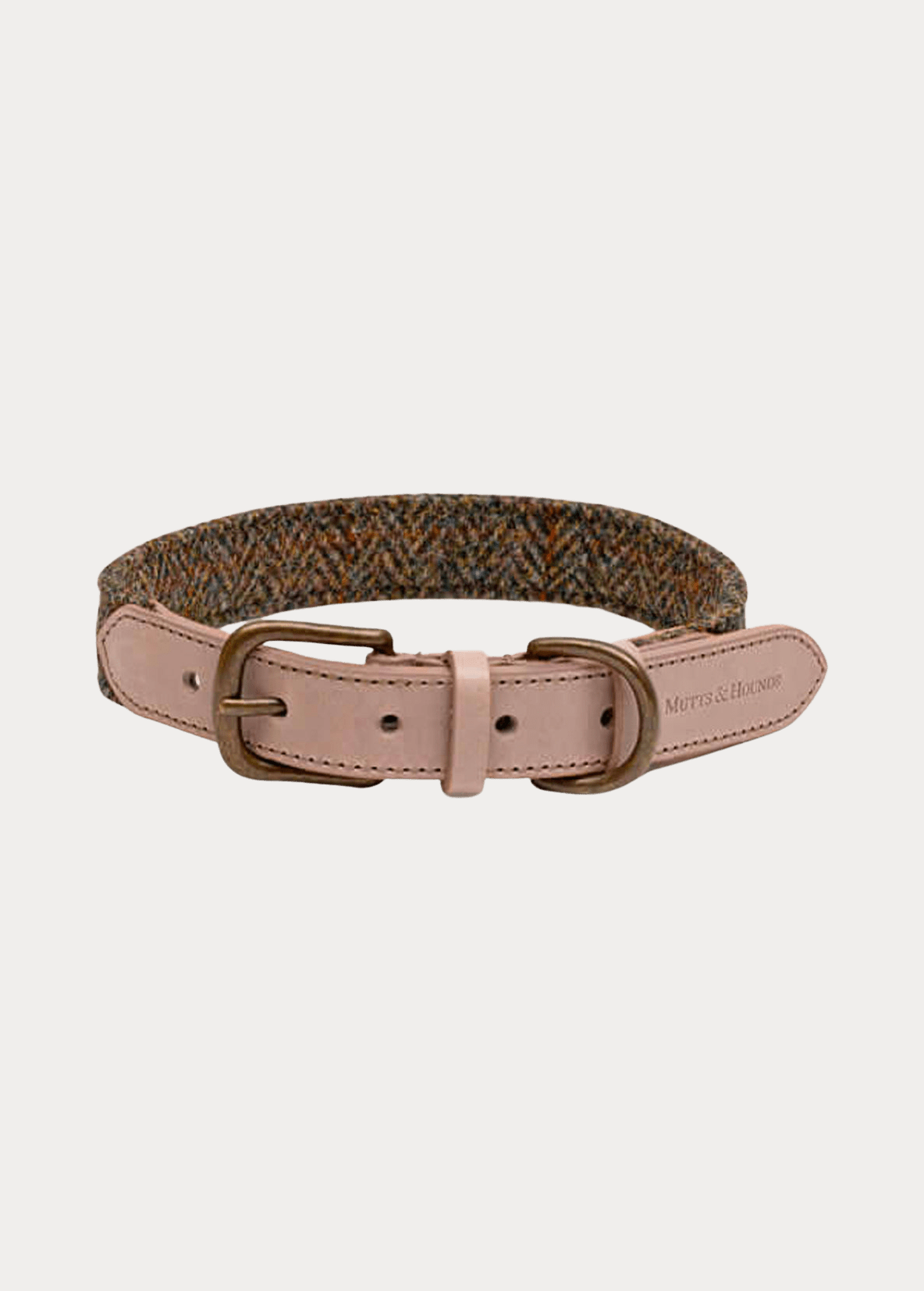 MUTTS & HOUNDS - HERITAGE TWEED & LEATHER DOG COLLAR