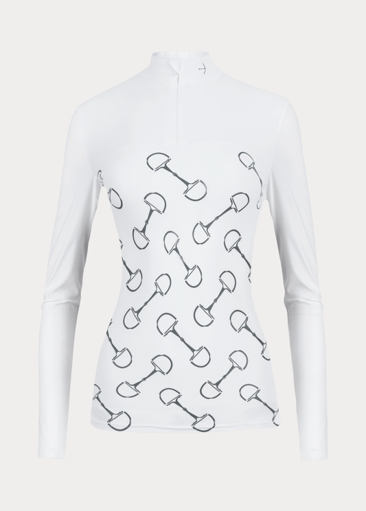 LAGUSO COMPETITION SHIRT CARLOTTA STIRRUPS WHITE