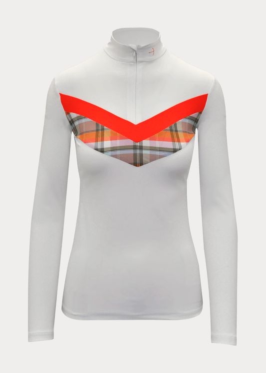 LAGUSO COMPETITION SHIRT VIVIEN CHECK CORAL