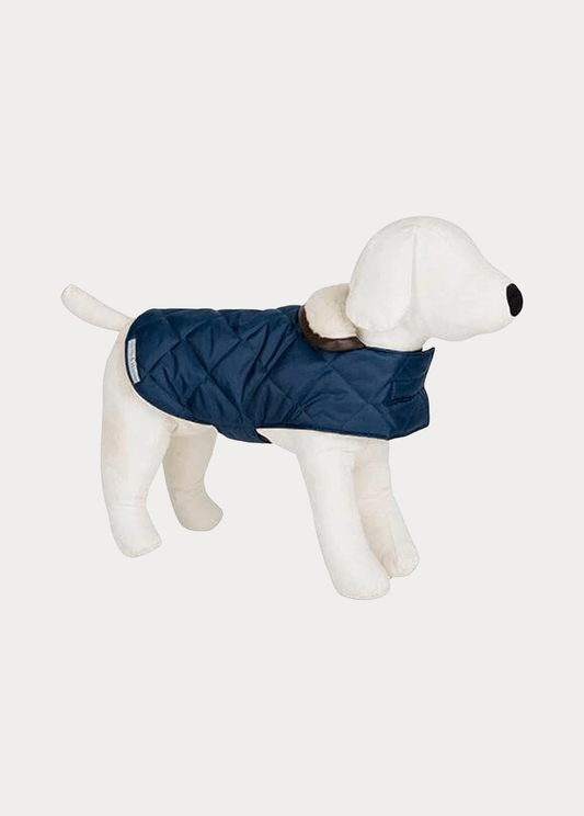 MUTTS & HOUNDS - NAVY QUILTED DOG COAT